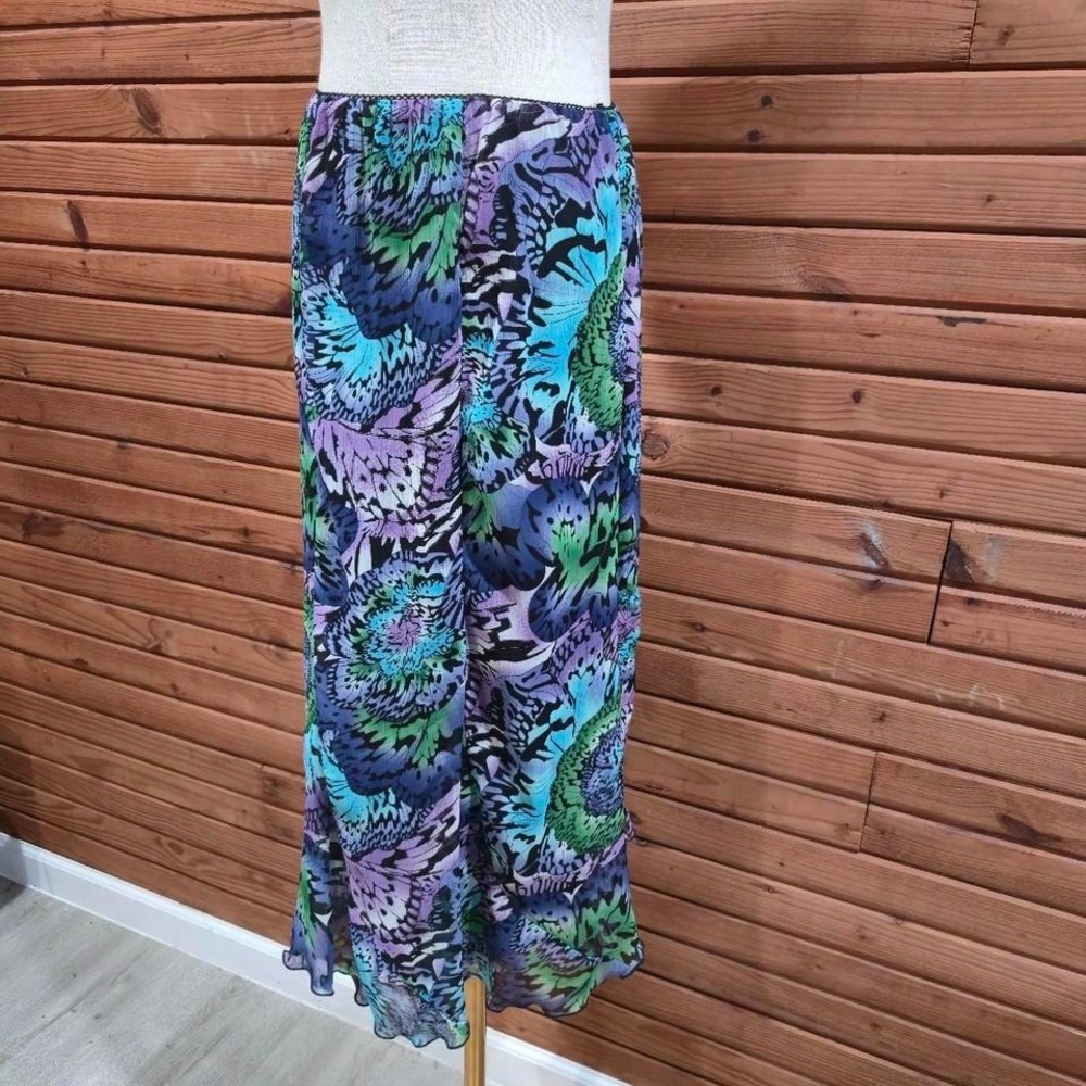 Y2K Womens Size Petite Small Butterfly Fairy Midi Skirt